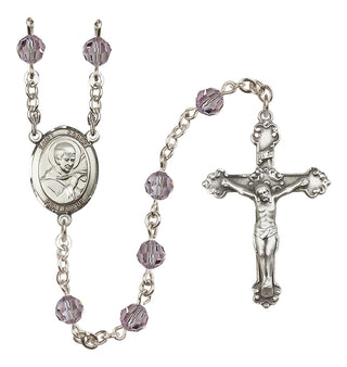 Sterling Silver 6mm Saint Robert Bellarmine  Engraved Catholic Rosaries