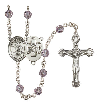 Sterling Silver 6mm Guardian Angel / EMT Rosary