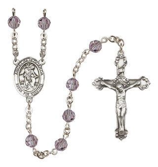 Sterling Silver 6mm Angel de la Guardia  Engraved Catholic Rosaries