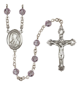 Sterling Silver 6mm Saint Brigid of Ireland  Engraved Catholic Rosaries