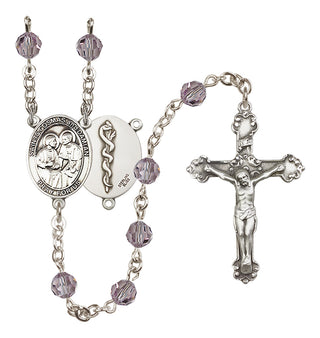 Sterling Silver 6mm Saints Cosmas & Damian / Doctors Rosary