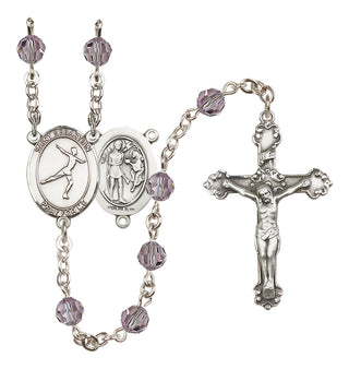 Sterling Silver 6mm Saint Sebastian/Figure Skating Rosary