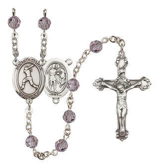 Sterling Silver 6mm Saint Sebastian / Softball Rosary