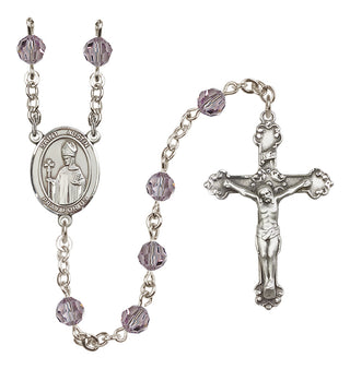 Sterling Silver 6mm Saint Austin  Engraved Catholic Rosaries