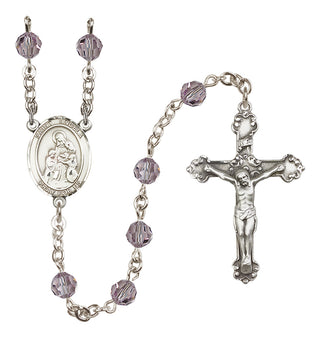 Sterling Silver 6mm Saint Angela Merici  Engraved Catholic Rosaries