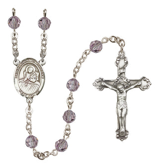 Sterling Silver 6mm Saint Lidwina of Schiedam  Engraved Catholic Rosaries