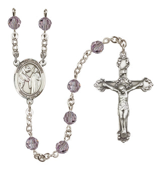 Sterling Silver 6mm Saint Columbanus  Engraved Catholic Rosaries