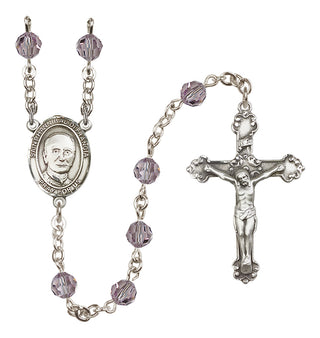 Sterling Silver 6mm Saint Hannibal  Engraved Catholic Rosaries