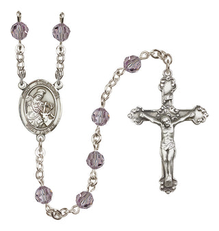 Sterling Silver 6mm Saint Eustachius  Engraved Catholic Rosaries