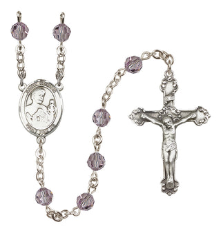 Sterling Silver 6mm Saint Kieran  Engraved Catholic Rosaries