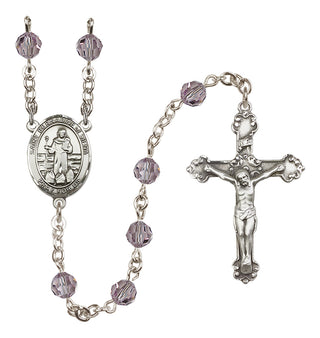 Sterling Silver 6mm Saint Bernadine of Sienna  Engraved Catholic Rosaries