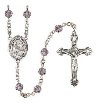 Sterling Silver 6mm Saint Claude de la Colombiere  Engraved Catholic Rosaries