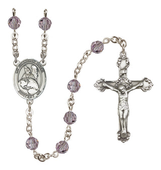 Sterling Silver 6mm Guardian Angel Protector  Engraved Catholic Rosaries