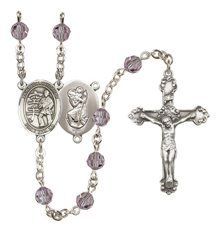 Sterling Silver 6mm Saint Christopher / Karate Rosary