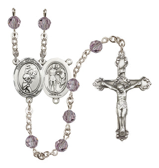 Sterling Silver 6mm Saint Sebastian/Softball Rosary