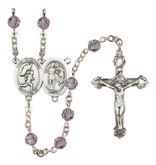 Sterling Silver 6mm Saint Sebastian /Track&Field-Men Rosary