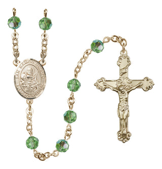 14 Karat Gold-Filled 6mm Austrian Crystal San Ramon Nonato Rosary in Peridot