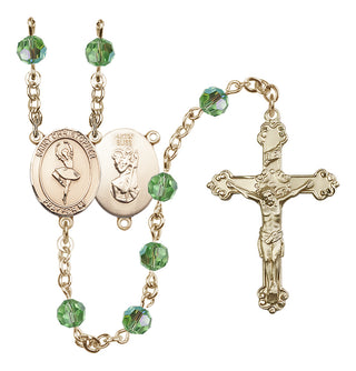 14kt Gold Filled 6mm Saint Christopher/Dance  Engraved Catholic Rosaries