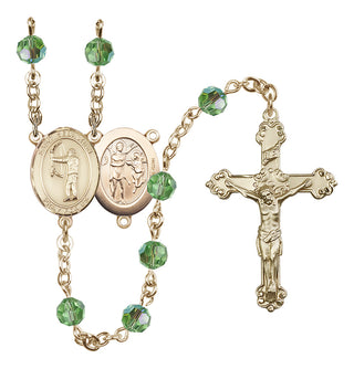 14kt Gold Filled 6mm Saint Sebastian / Archery Rosary