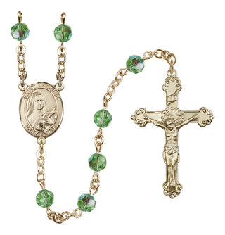 14kt Gold Filled 6mm Saint Therese of Lisieux  Engraved Catholic Rosaries