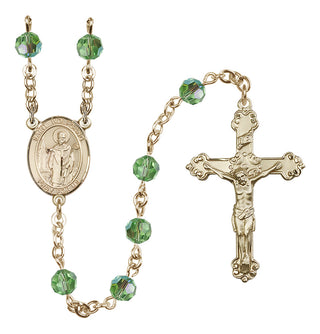14 Karat Gold-Filled 6mm Austrian Crystal Saint Wolfgang Rosary in Peridot