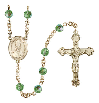 14kt Gold Filled 6mm Saint Anselm of Canterbury  Engraved Catholic Rosaries