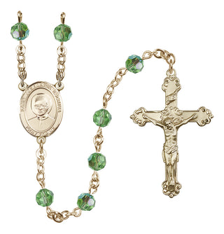 14kt Gold Filled 6mm Saint Josemaria Escriva  Engraved Catholic Rosaries