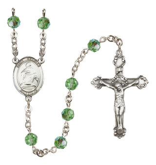 Sterling Silver 6mm Saint Charles Borromeo  Engraved Catholic Rosaries