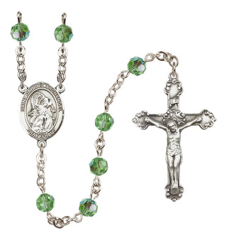 Sterling Silver 6mm Saint Gabriel the Archangel  Engraved Catholic Rosaries