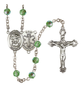 Sterling Silver 6mm Saint Michael/1St Responder Rosary