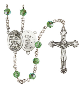 Sterling Silver 6mm Saint Michael / Air Force Rosary