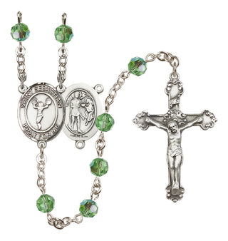 Sterling Silver 6mm Saint Sebastian/Cheerleading Rosary