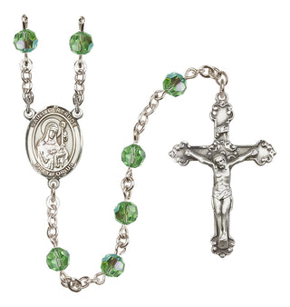 Sterling Silver 6mm Saint Gertrude of Nivelles  Engraved Catholic Rosaries