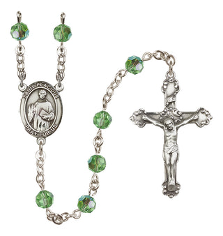 Sterling Silver 6mm Saint Placidus  Engraved Catholic Rosaries