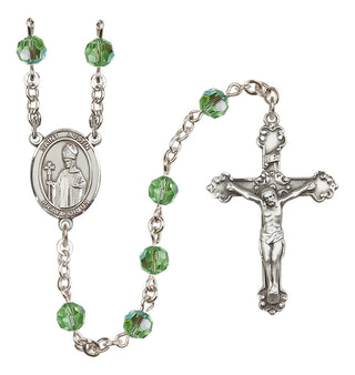 Sterling Silver 6mm Saint Austin  Engraved Catholic Rosaries
