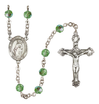 Sterling Silver 6mm Saint Catherine of Alexandria  Engraved Catholic Rosaries