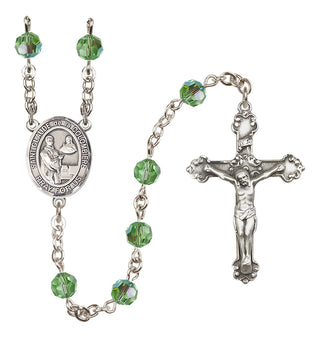 Sterling Silver 6mm Saint Claude de la Colombiere  Engraved Catholic Rosaries