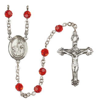 Sterling Silver 6mm Saint Dymphna  Engraved Catholic Rosaries