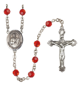 Sterling Silver 6mm San Judas  Engraved Catholic Rosaries