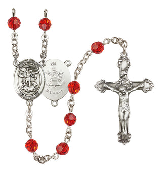 Sterling Silver 6mm Saint Michael / Army Rosary