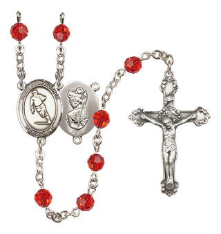 Sterling Silver 6mm Saint Christopher / Rugby Rosary