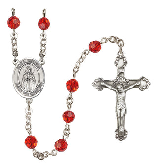 Sterling Silver 6mm Our Lady Rosa Mystica  Engraved Catholic Rosaries