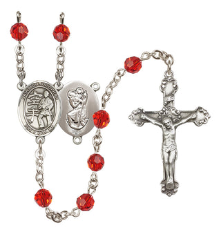 Sterling Silver 6mm Saint Christopher / Karate Rosary