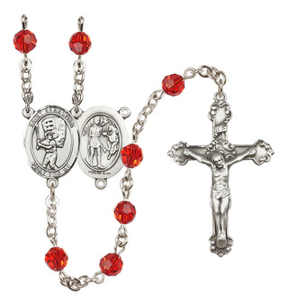 Sterling Silver 6mm Saint Sebastian / Baseball Rosary