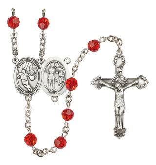 Sterling Silver 6mm Saint Sebastian/Basketball Rosary