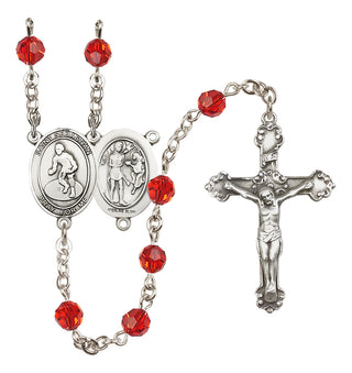 Sterling Silver 6mm Saint Sebastian/Wrestling Rosary