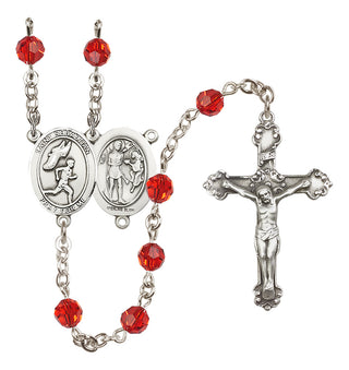 Sterling Silver 6mm Saint Sebastian /Track&Field-Men Rosary