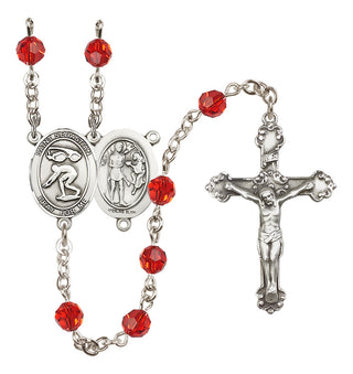 Sterling Silver 6mm Saint Sebastian/Swimming Rosary