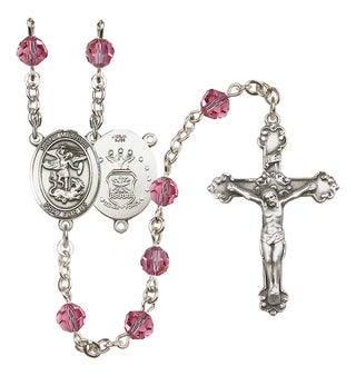 Sterling Silver 6mm Saint Michael / Air Force Rosary