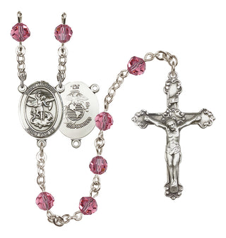 Sterling Silver 6mm Saint Michael / Marines Rosary